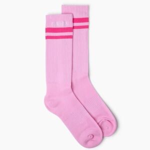 JEFFREE STAR Pink & Fuchsia Striped Unisex Socks